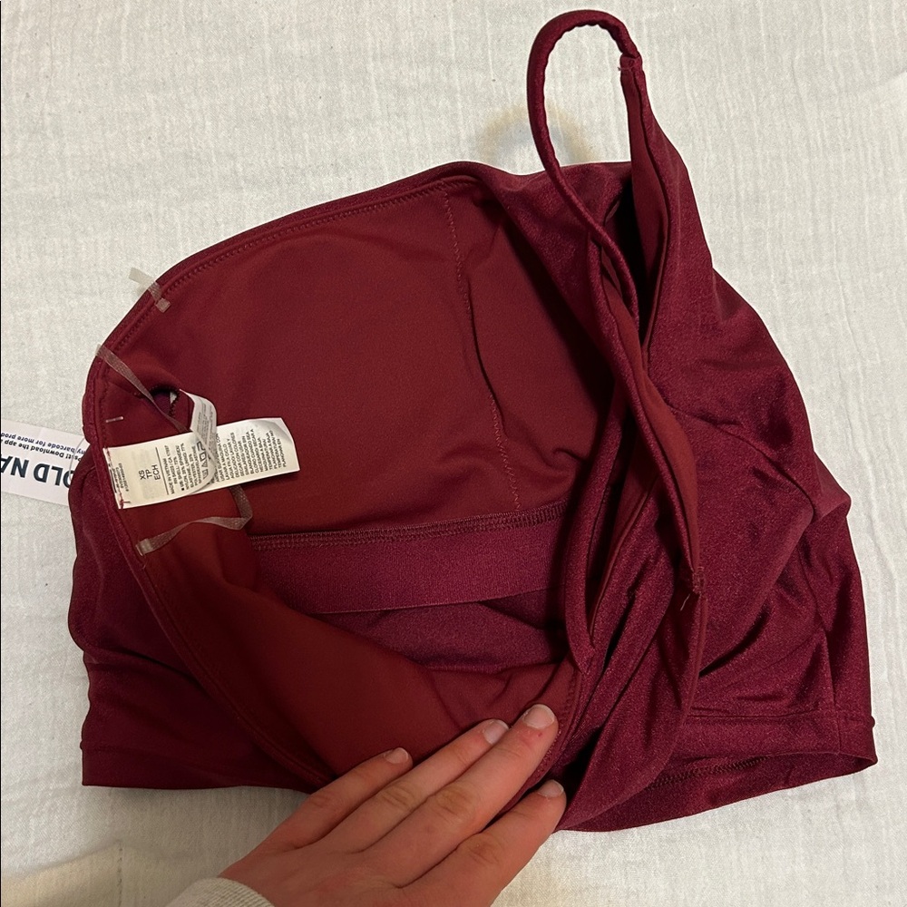 Maroon One-Shoulder Top - Picture 3 of 4